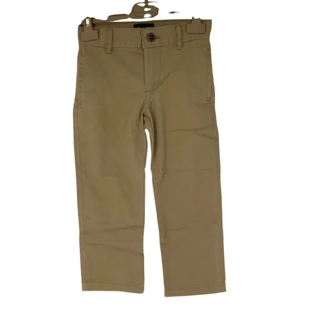 The Children’s Place Boy's 4 Tan Uniform Stretch Skinny Preppy Chino Pants G7-22